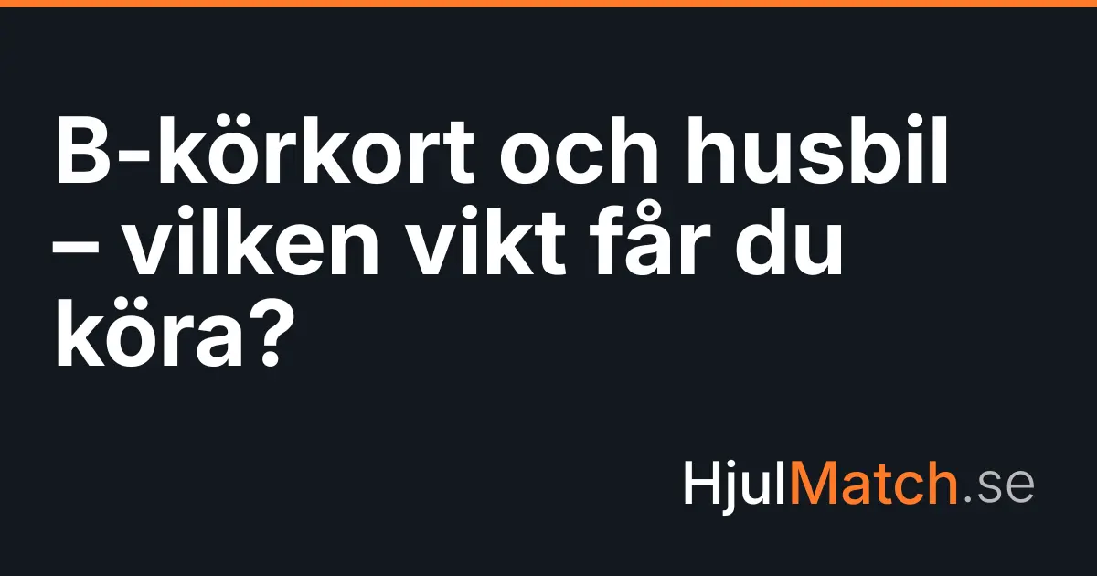Husbil på fordonsvåg med en körkortssymbol som illustrerar viktgränsen för B-körkort